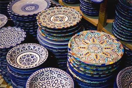 Plates at Market, Morocco Foto de stock - Direito Controlado, Número: 700-02245101