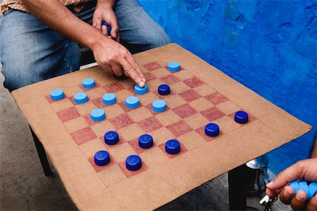 Men Playing Checkers, Morocco Foto de stock - Direito Controlado, Número: 700-02245135