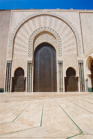 Entrance to Hassan II Mosque, Casablanca, Morocco Stock Photo - Rights-Managed, Code: 700-02245138