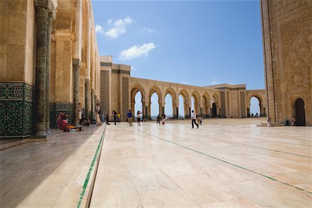 simsearch:700-02245120,k - Extérieur de la mosquée de Hassan II, Casablanca, Maroc Photographie de stock - Rights-Managed, Code: 700-02245139