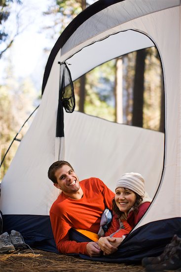 Couple in Tent, Yosemite National Park, California, USA Stock Photo - Premium Rights-Managed, Artist: Ty Milford, Image code: 700-02245512
