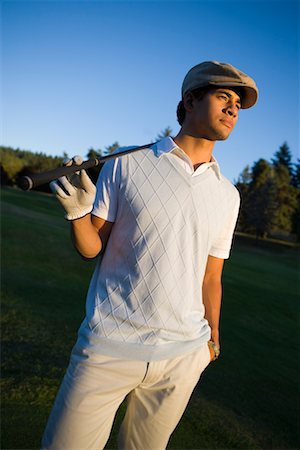 fashion men modeling outdoor - Portrait of Golfer, Salem, Oregon, USA Stock Photo - Rights-Managed, Code: 700-02257768