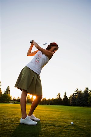 simsearch:700-02257772,k - Femme jouant au Golf, Salem, Oregon, Etats-Unis Photographie de stock - Rights-Managed, Code: 700-02257774