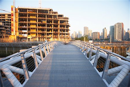 perspective buildings sunset - Construction at Olympic Village, False Creek, Vancouver, British Columbia, Canada Stock Photo - Rights-Managed, Code: 700-02264105