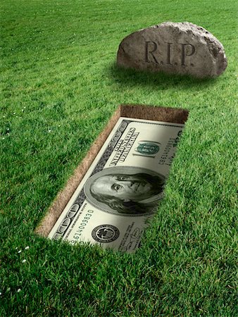 American Currency and Tombstone Stock Photo - Rights-Managed, Code: 700-02265003