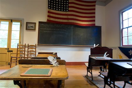 Old Fashioned School House Interior, Lafayette, Louisiana, USA Stock Photo - Rights-Managed, Code: 700-02265172