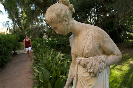 Statue in Garden, Shadows-on-the- Teche, New Iberia, Louisiana, USA Stock Photo - Rights-Managed, Code: 700-02265181