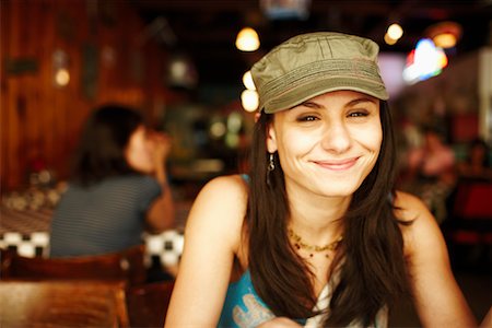 Portrait of Woman in Restaurant Stock Photo - Rights-Managed, Code: 700-02265366