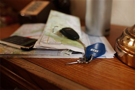 Hotel Bedside Table Stock Photo - Rights-Managed, Code: 700-02265376