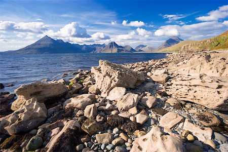 Rocky Shore and Lake, Loch Scavaig, Scotland Stock Photo - Rights-Managed, Code: 700-02260023