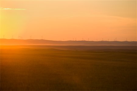 simsearch:700-02265758,k - Sunset behind Wind Turbines, Inner Mongolia, China Stock Photo - Rights-Managed, Code: 700-02288294