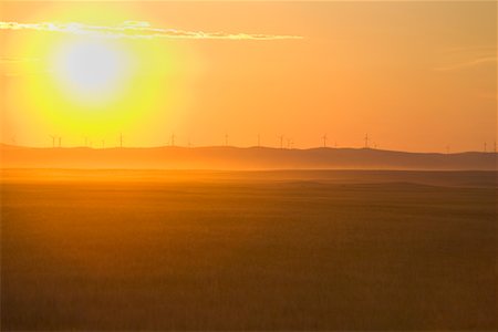 simsearch:700-02289764,k - Sunset behind Wind Turbines, Inner Mongolia, China Stock Photo - Rights-Managed, Code: 700-02288295