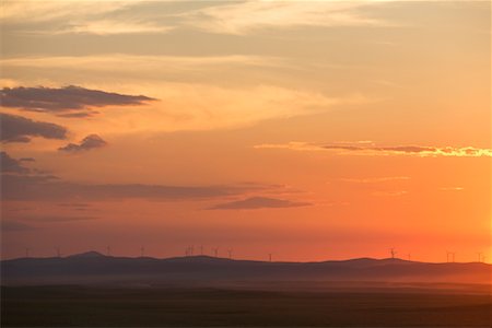 simsearch:700-02265758,k - Sunset behind Wind Turbines, Inner Mongolia, China Stock Photo - Rights-Managed, Code: 700-02288298