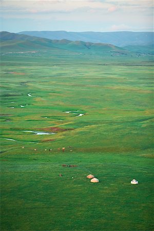 simsearch:700-02288356,k - Overview of Yurts in a Nomadic Cultural Preserve, Gurustai Ecological Preserve, Inner Mongolia, China Foto de stock - Con derechos protegidos, Código: 700-02288370