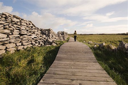 simsearch:700-02289029,k - Boardwalk by Stone Fence, The Burren, County Clare, Ireland Stock Photo - Rights-Managed, Code: 700-02289050