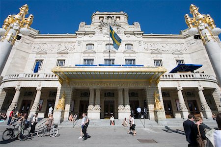 simsearch:400-07429060,k - Royal Dramatic Theatre, Nybroplan, Stockholm, Sweden Stock Photo - Rights-Managed, Code: 700-02289490