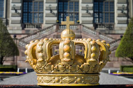 simsearch:700-02289522,k - Close-up of Crown at Stockholm Palace, Stadsholmen, Gamla Stan, Stockholm, Sweden Foto de stock - Con derechos protegidos, Código: 700-02289543