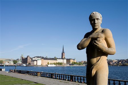 stockholm city hall - View of Riddarholmen From Kungsholmen, Gamla Stan, Lake Malaren, Stockholm, Sweden Stock Photo - Rights-Managed, Code: 700-02289557