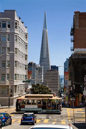 san francisco city streets - Street Car in Intersection, San Francisco, California, USA Stock Photo - Rights-Managed, Code: 700-02289575