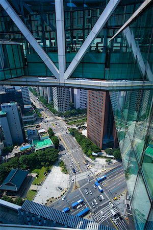 Overview of City, Jongo Tower, Seoul, South Korea Foto de stock - Con derechos protegidos, Código: 700-02289594