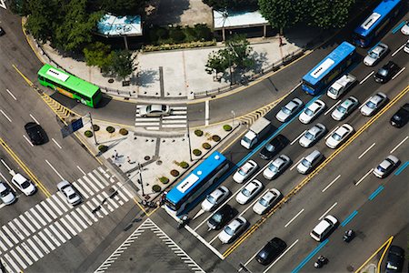 seoul traffic - Overview of Intersection, Jongo, Seoul, South Korea Stock Photo - Rights-Managed, Code: 700-02289590