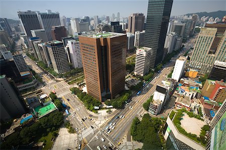 Overview of City, Jongo, Seoul, South Korea Stock Photo - Rights-Managed, Code: 700-02289591