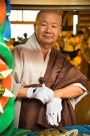 seoul people - Buddhist Monk at Temple, Bukhansan, Seoul, South Korea Stock Photo - Rights-Managed, Code: 700-02289615