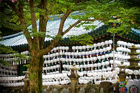 seoul - Laternen, die umgebenden Tempel, Bukhansan, Seoul, Südkorea Stockbilder - Lizenzpflichtiges, Bildnummer: 700-02289612