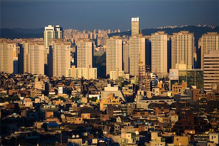 séoul - Vue d'ensemble de la ville, Séoul, Corée du Sud Photographie de stock - Rights-Managed, Code: 700-02289650