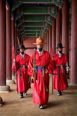 Changement de la garde, Palais de Gyeongbok, Séoul, Corée du Sud Photographie de stock - Rights-Managed, Code: 700-02289692