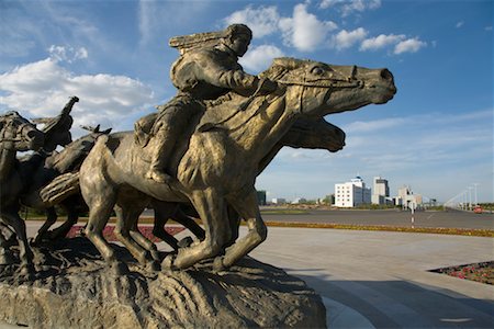 simsearch:700-02289764,k - Mongolian Horseman Statue by Railway Station, Xilinhot, Inner Mongolia, China Stock Photo - Rights-Managed, Code: 700-02289770