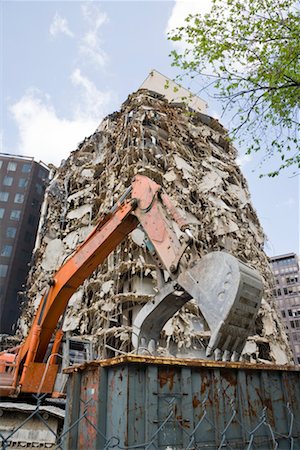 demolizione - Demolished Building on K Street, Washington, DC, USA Fotografie stock - Rights-Managed, Codice: 700-02314992