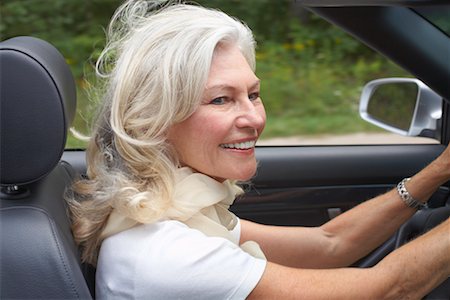 Woman Driving Convertible Stock Photo - Rights-Managed, Code: 700-02346345