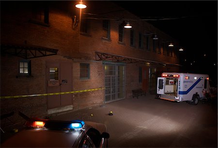 Police Car and Ambulance on Crime Scene, Toronto, Ontario, Canada Stock Photo - Rights-Managed, Code: 700-02348195