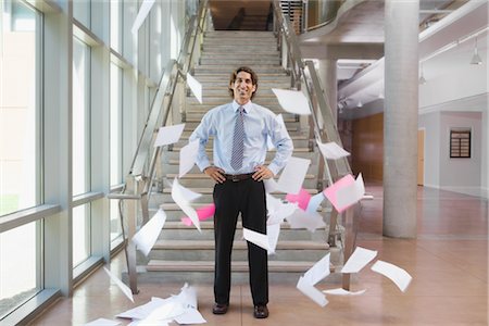 friday at work - Businessman Throwing Papers Up in the Air Stock Photo - Rights-Managed, Code: 700-02348555