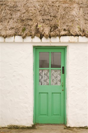 Door and Thatched Roof of House, Kilmurvey, Inishmor, Aran Islands County Galway, Ireland Stock Photo - Rights-Managed, Code: 700-02348663