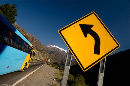Bus on Mountain Road between Chile and Argentina Stock Photo - Rights-Managed, Code: 700-02348951
