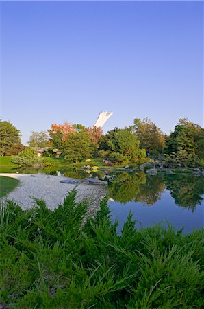 Jardin japonais, jardin botanique de Montréal, Montréal, Québec, Canada Photographie de stock - Rights-Managed, Code: 700-02349004