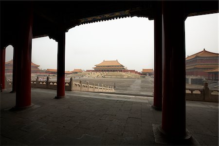 Gate of Supreme Harmony, The Forbidden City, Beijing, China Foto de stock - Con derechos protegidos, Código: 700-02376657