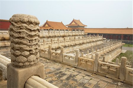 Marbre terrasse et cour intérieure, la cité interdite, Pékin, Chine Photographie de stock - Rights-Managed, Code: 700-02376659