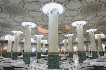 Intérieur de la mosquée de Hassan II, Casablanca, Maroc Photographie de stock - Rights-Managed, Code: 700-02376801