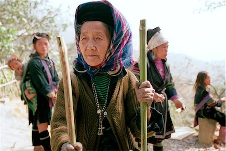 sa pa - Portrait of Elderly Woman, Sa Pa, Lao Cai, Vietnam Fotografie stock - Rights-Managed, Codice: 700-02377028