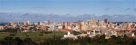 Vue de Durban Skyline de Berea, océan Indien, dans le lointain, KwaZulu Natal, Afrique du Sud Photographie de stock - Rights-Managed, Code: 700-02377229