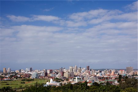 Vue de Durban Skyline de Berea, océan Indien, dans le lointain, KwaZulu Natal, Afrique du Sud Photographie de stock - Rights-Managed, Code: 700-02377241