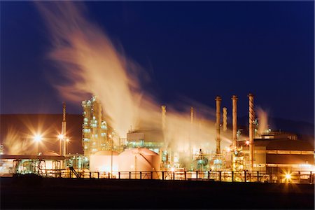 power plant night - Petroleum Refinery at Mossel Bay, Western Cape, South Africa Stock Photo - Rights-Managed, Code: 700-02377258