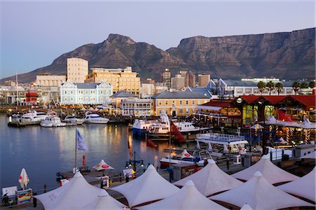 Victoria & Alfred Waterfront at Dawn, Cape Town, Western Cape, South Africa Stock Photo - Rights-Managed, Code: 700-02377273