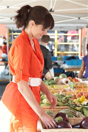 Woman Shopping at Local Market, Granville Island, Vancouver, British Columbia Stock Photo - Rights-Managed, Code: 700-02377504