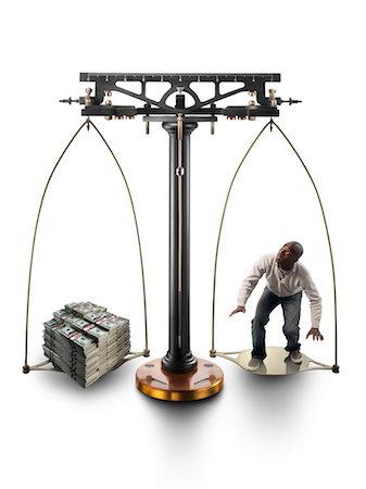 scale (weighing device) - Man and Money on Balance Scale Stock Photo - Rights-Managed, Code: 700-02377639