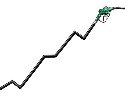 Gas Hose and Nozzle in Shape of Graph Line Stock Photo - Rights-Managed, Code: 700-02377630