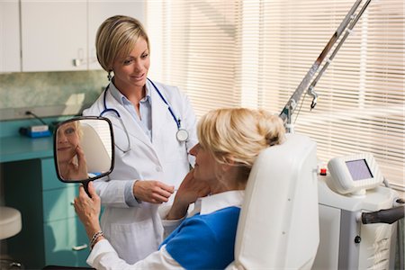 doctor with adult patient and happy not child not hospital not bed - Doctor with Patient Stock Photo - Rights-Managed, Code: 700-02377739